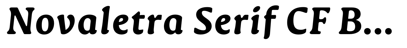 Novaletra Serif CF Bold Italic